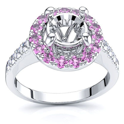 White Diamond and Pink Sapphire