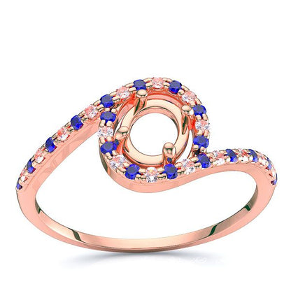 Rose Diamond and Blue Sapphire