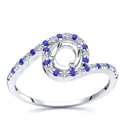 White Diamond and Blue Sapphire