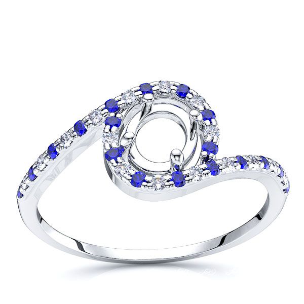 White Diamond and Blue Sapphire