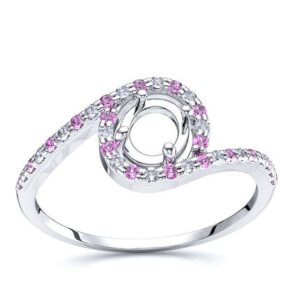 White Diamond and Pink Sapphire