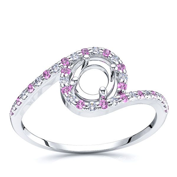 White Diamond and Pink Sapphire