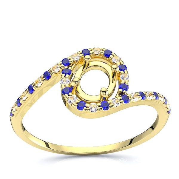 Yellow Diamond and Blue Sapphire