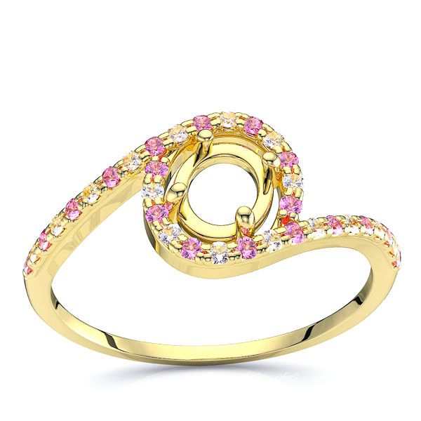 Yellow Diamond and Pink Sapphire