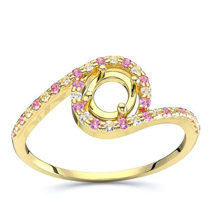 Yellow Diamond and Pink Sapphire