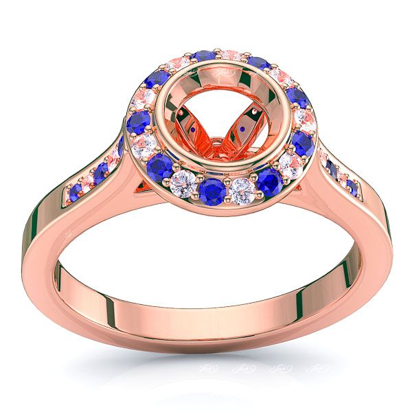 Rose Diamond and Blue Sapphire