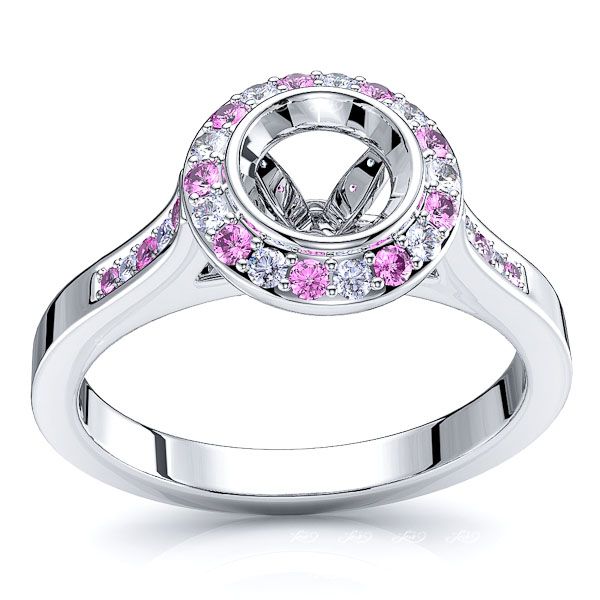 White Diamond and Pink Sapphire