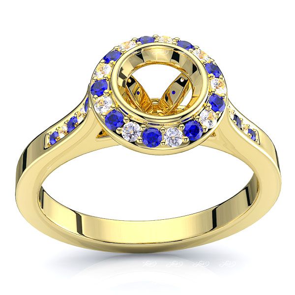 Yellow Diamond and Blue Sapphire
