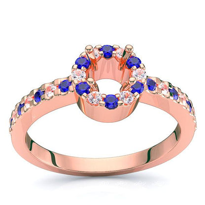Rose Diamond and Blue Sapphire