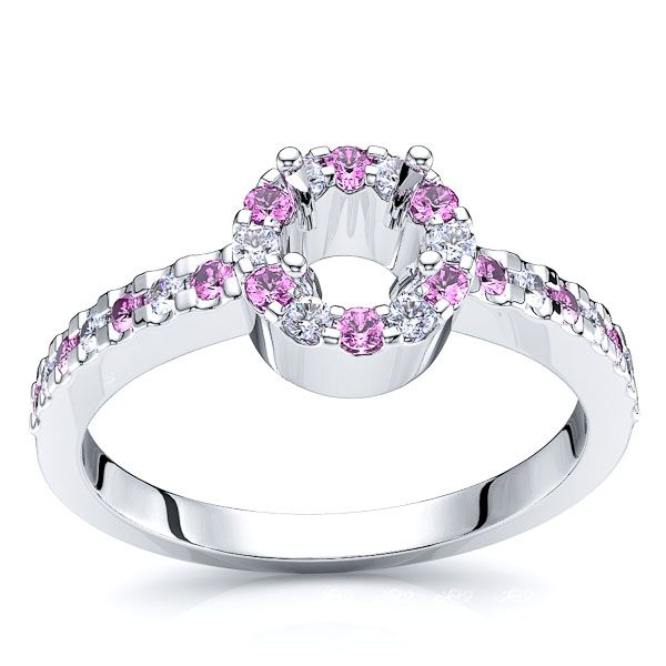 White Diamond and Pink Sapphire