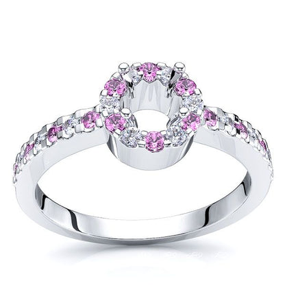 White Diamond and Pink Sapphire