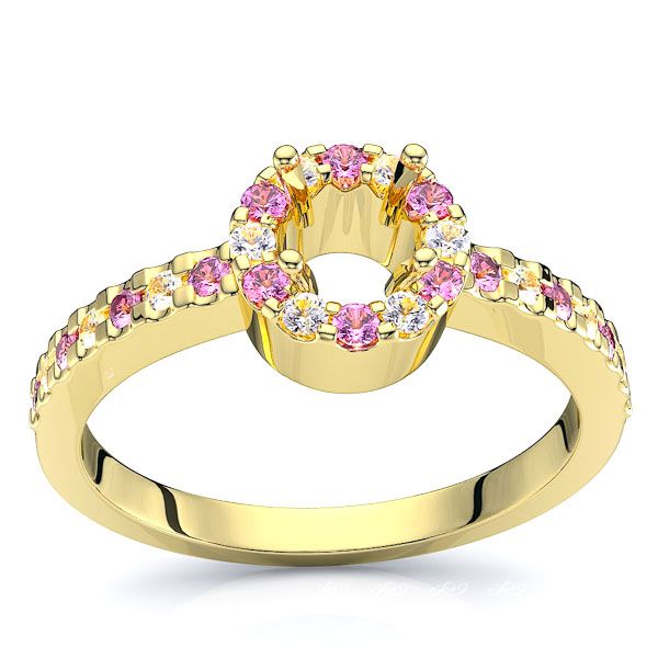 Yellow Diamond and Pink Sapphire