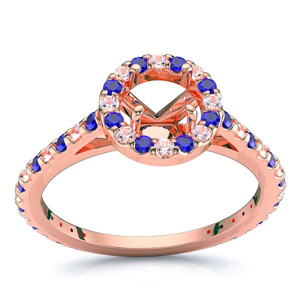 Rose Diamond and Blue Sapphire