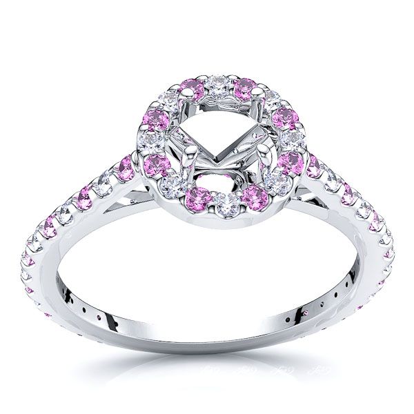 White Diamond and Pink Sapphire