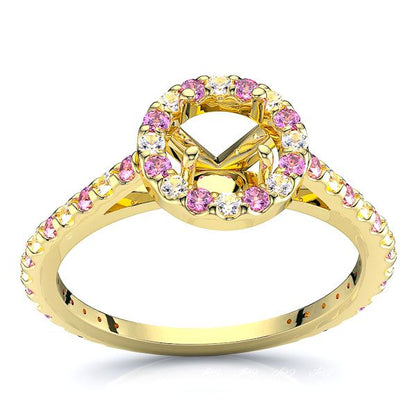 Yellow Diamond and Pink Sapphire