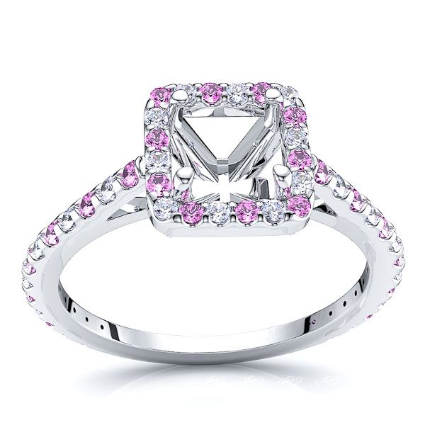 White Diamond and Pink Sapphire