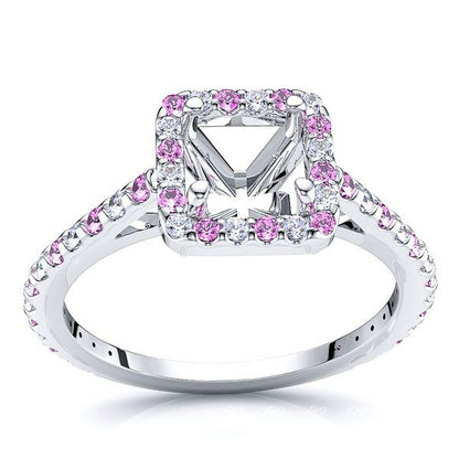 White Diamond and Pink Sapphire