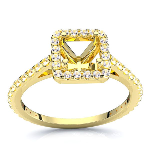 Maine Halo Engagement Ring