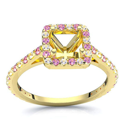Yellow Diamond and Pink Sapphire