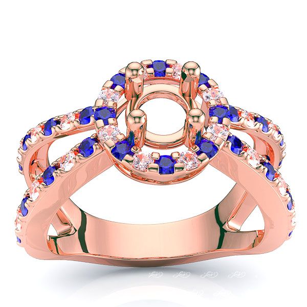 Rose Diamond and Blue Sapphire
