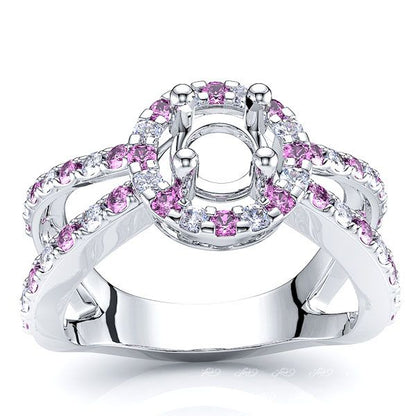 White Diamond and Pink Sapphire