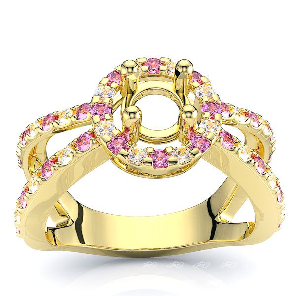 Yellow Diamond and Pink Sapphire