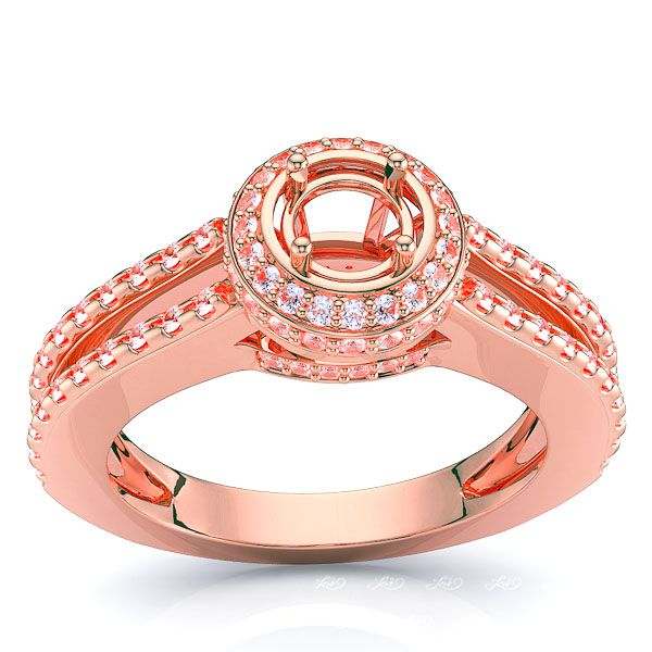 Iowa Halo Engagement Ring