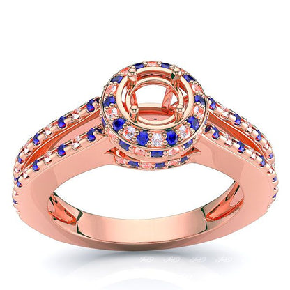 Rose Diamond and Blue Sapphire