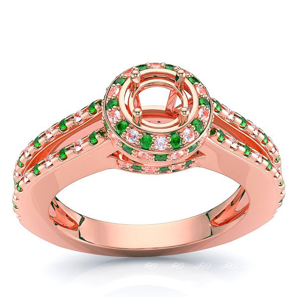 Rose Diamond and Emerald