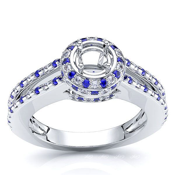 White Diamond and Blue Sapphire