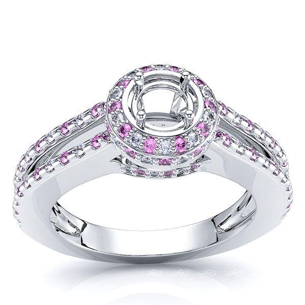 White Diamond and Pink Sapphire