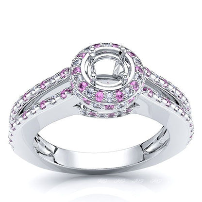 White Diamond and Pink Sapphire