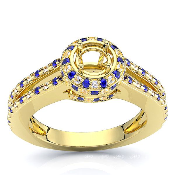 Yellow Diamond and Blue Sapphire