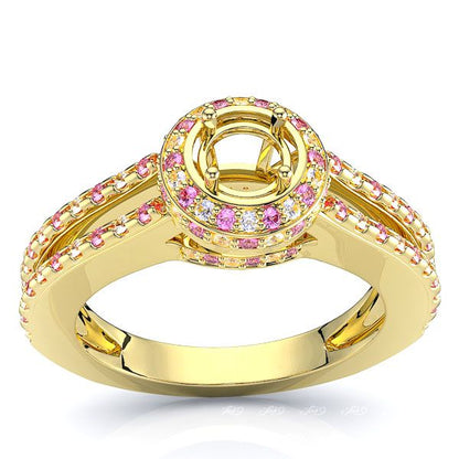Yellow Diamond and Pink Sapphire