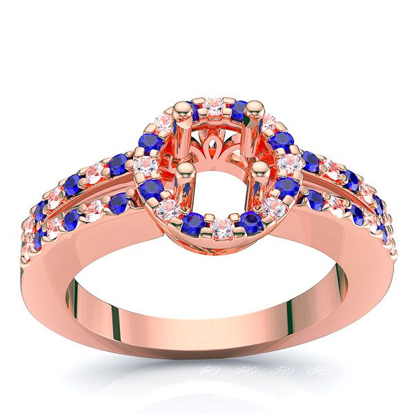 Rose Diamond and Blue Sapphire