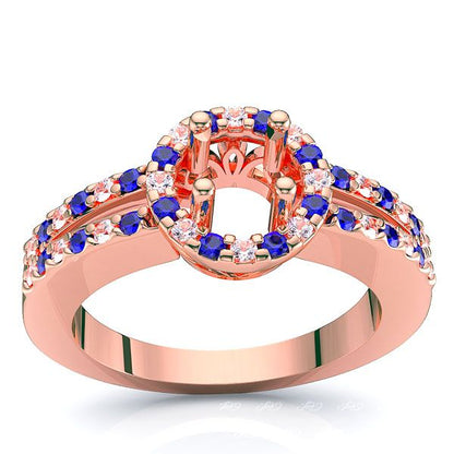 Rose Diamond and Blue Sapphire