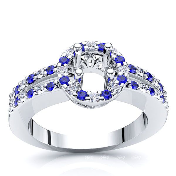 White Diamond and Blue Sapphire