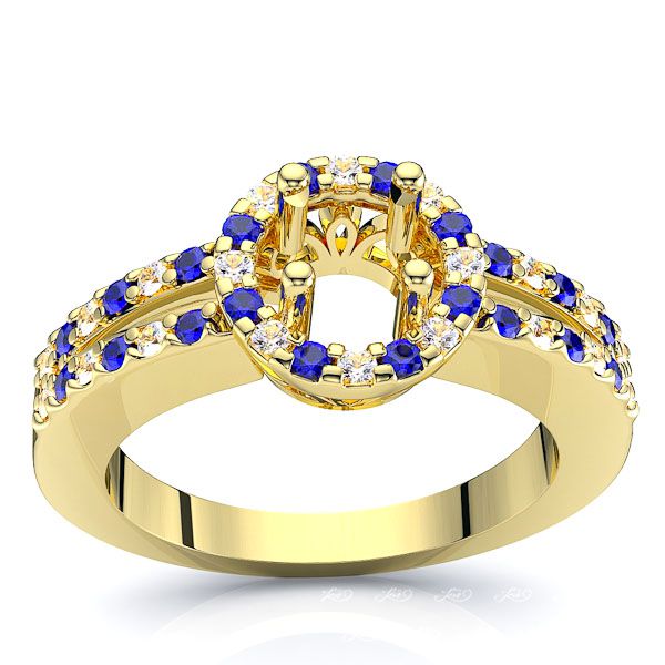 Yellow Diamond and Blue Sapphire
