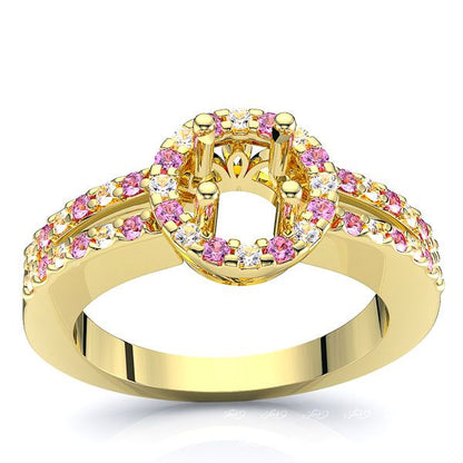 Yellow Diamond and Pink Sapphire