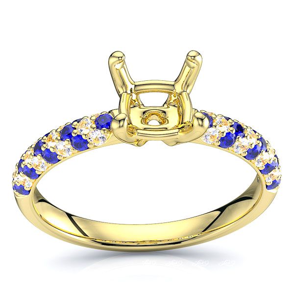 Yellow Diamond and Blue Sapphire