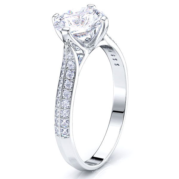Wisconsin Pave Set Engagement Ring