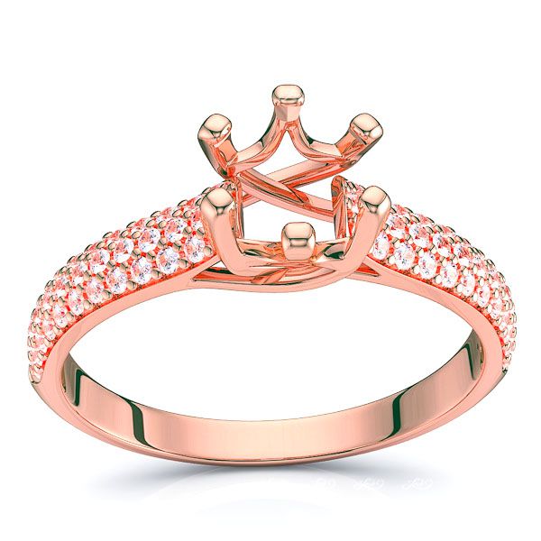 Arkansas Micro Pave Set Engagement Ring