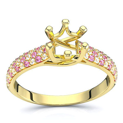 Yellow Diamond and Pink Sapphire