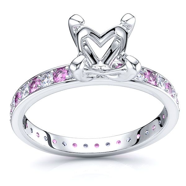 White Diamond and Pink Sapphire