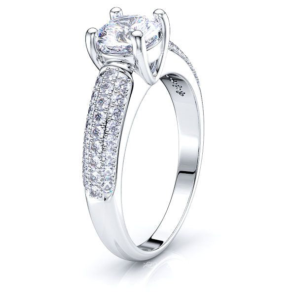 Wyoming Pave Set Engagement Ring