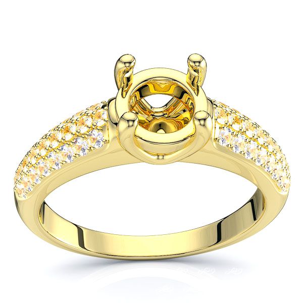 Wyoming Pave Set Engagement Ring