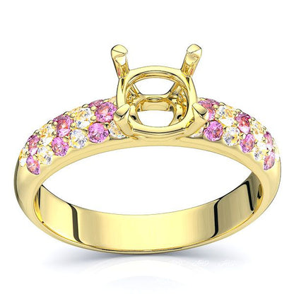 Yellow Diamond and Pink Sapphire