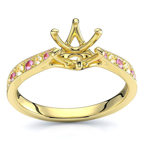 Yellow Diamond and Pink Sapphire