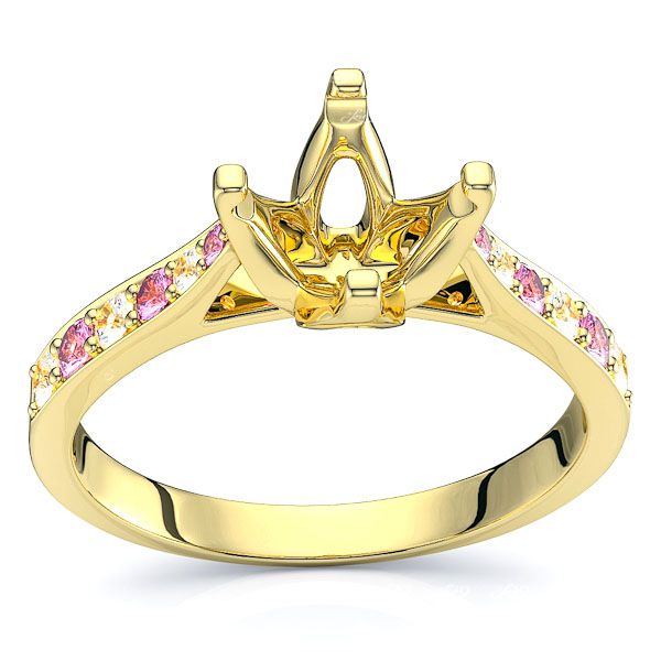 Yellow Diamond and Pink Sapphire