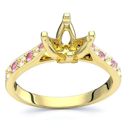 Yellow Diamond and Pink Sapphire